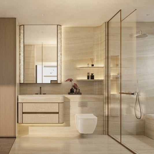 Modern Bathroom Vanity Set Sink Cabinet Eco-Friendly Plywood