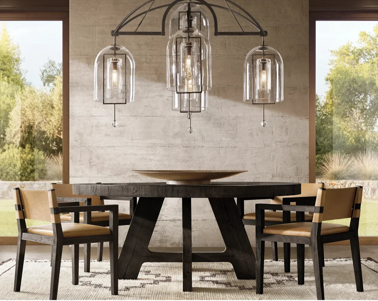 Davos Oak Round Dining Table – French Contemporary Solid Wood | 1600803445186