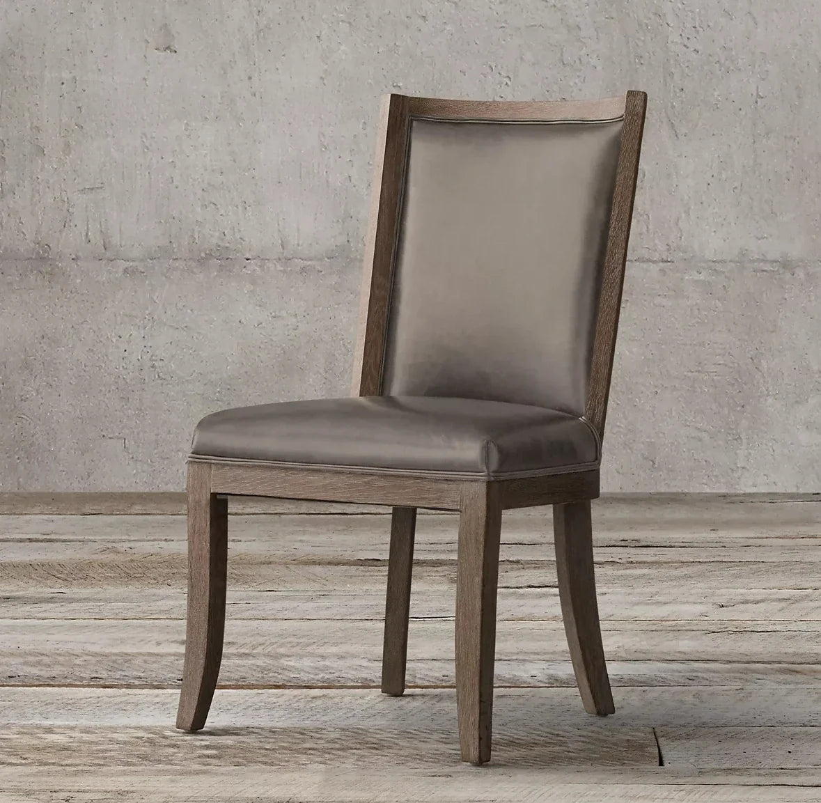 Vintage French Empire Dining Armchair – Leather & Oak Statement Piece