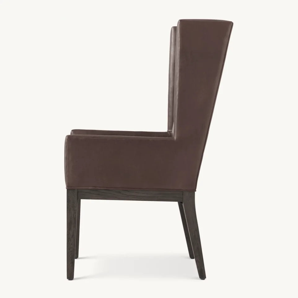 Contemporary Wing Chair – 1950s European Inspired Oak Statement Piece