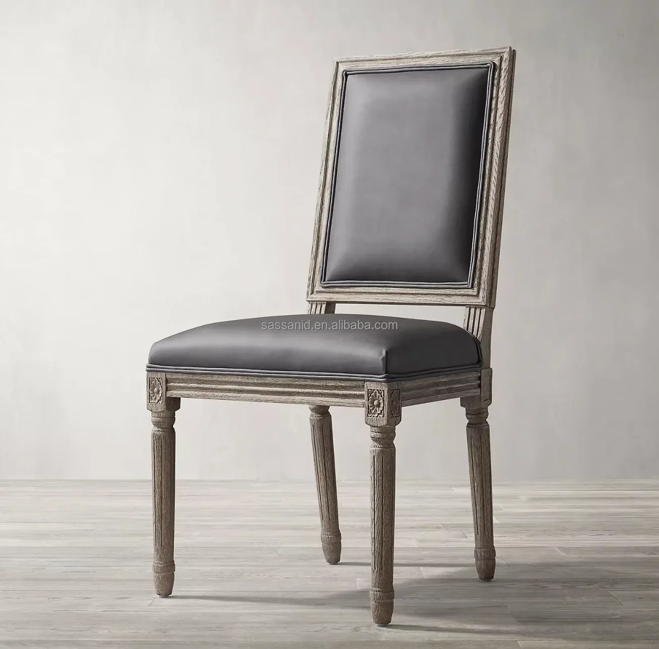 Vintage Leather Dining Chair – Mid-Century Modern Architectural Statement Piece