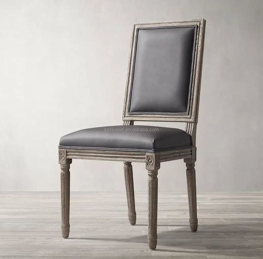 Vintage Leather Dining Chair – Mid-Century Modern Architectural Statement Piece