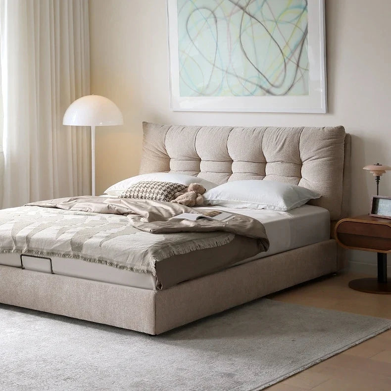 High Back Bed – Modern Upholstered Fabric Statement Piece by Bespoke