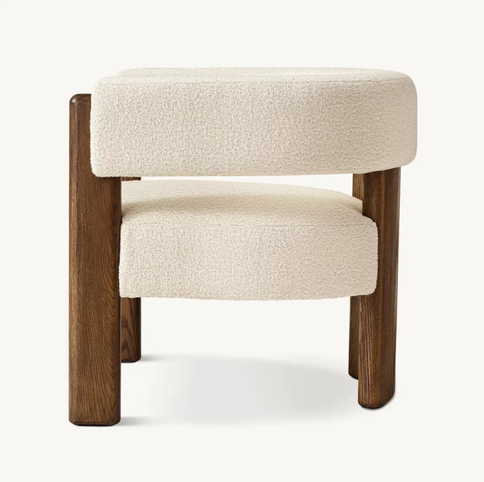 Danish Modern Accent Chair – Solid Oak and Lido Fabric | 1600965436612