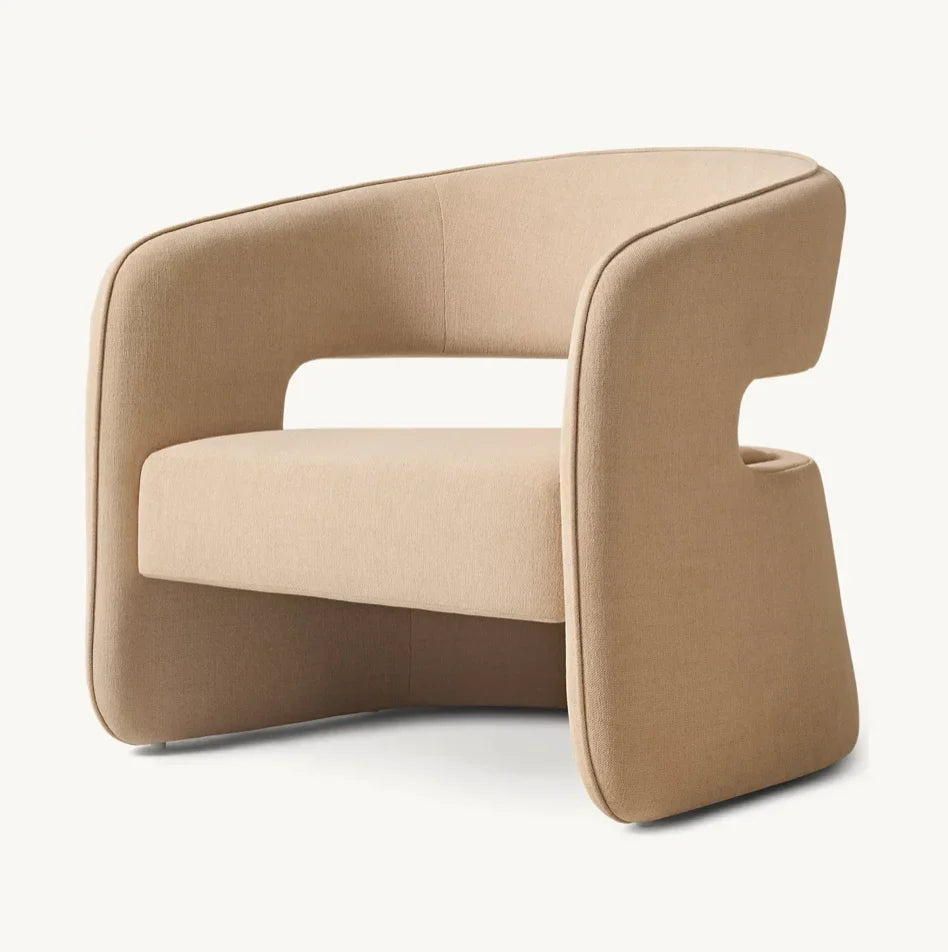 Gina Open Back Chair Contemporary Minimalism Solid Oak by Re Home