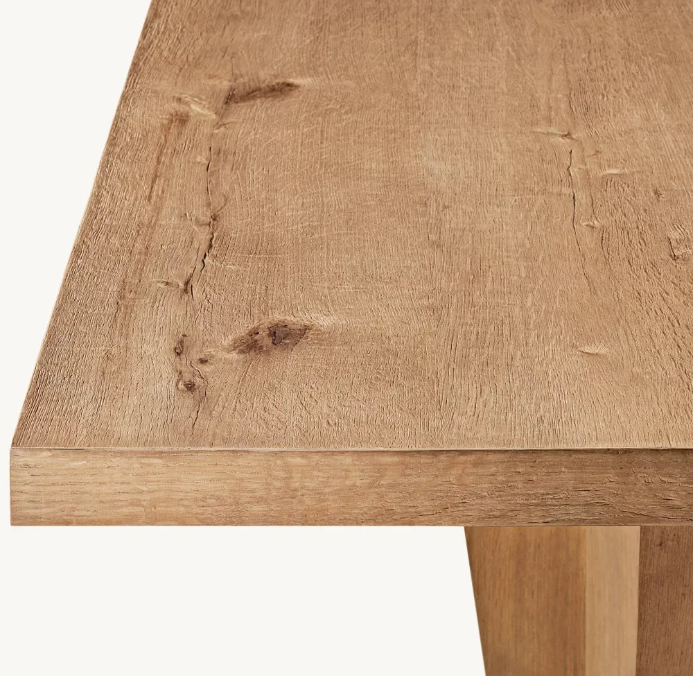 Modernist Handcrafted American Oak Dining Table – Architectural Statement Piece