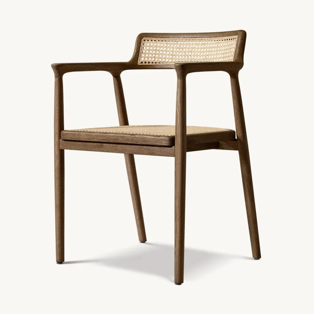 Dining Armchair – Cane Back – Solid Oak – Danish Design | 1601257778050