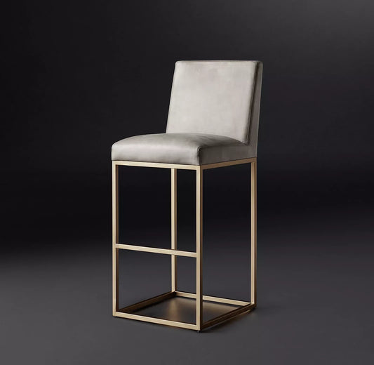 Emery Armless Leather Bar Stool – Contemporary Designer Counter Stool