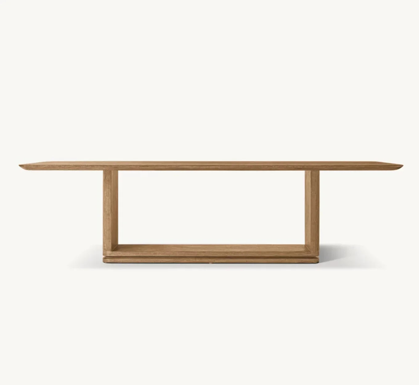 Contemporary Design Rectangular Dining Table – Brushed Oak Finish
