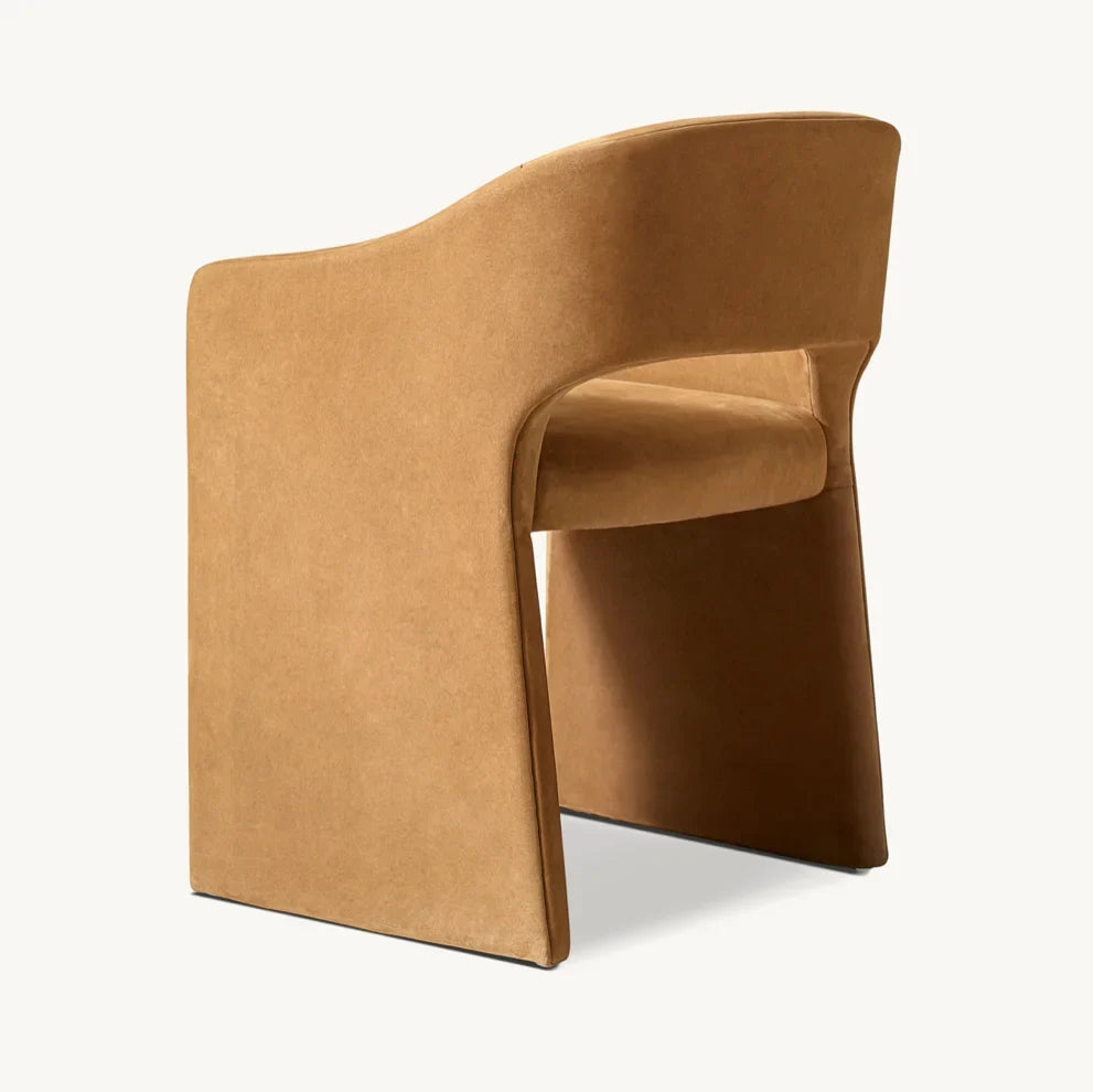 Postmodern Dining Armchair – Leather Upholstered Statement Piece by Re Home