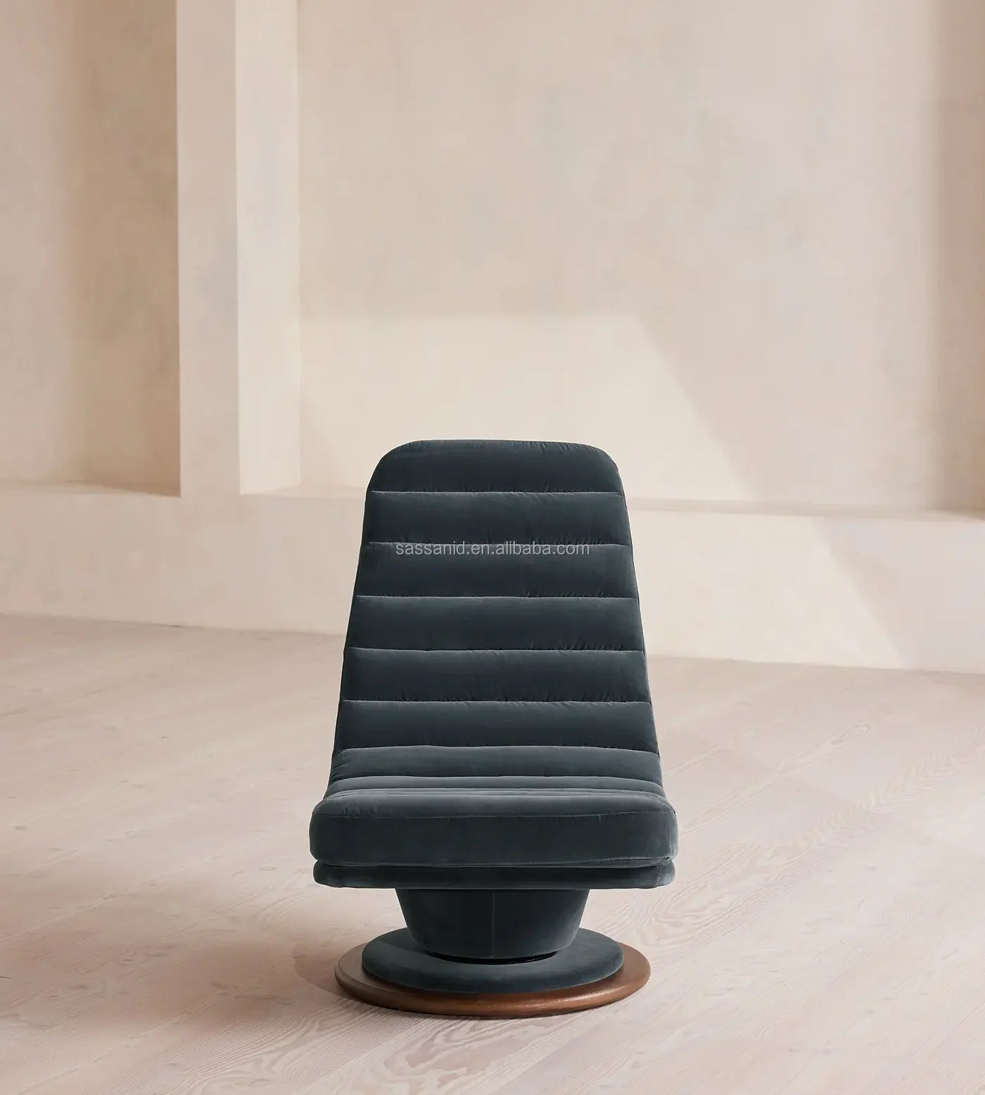 Albert Mid-Century Armchair – Tufted Performance Fabric Accent Chair