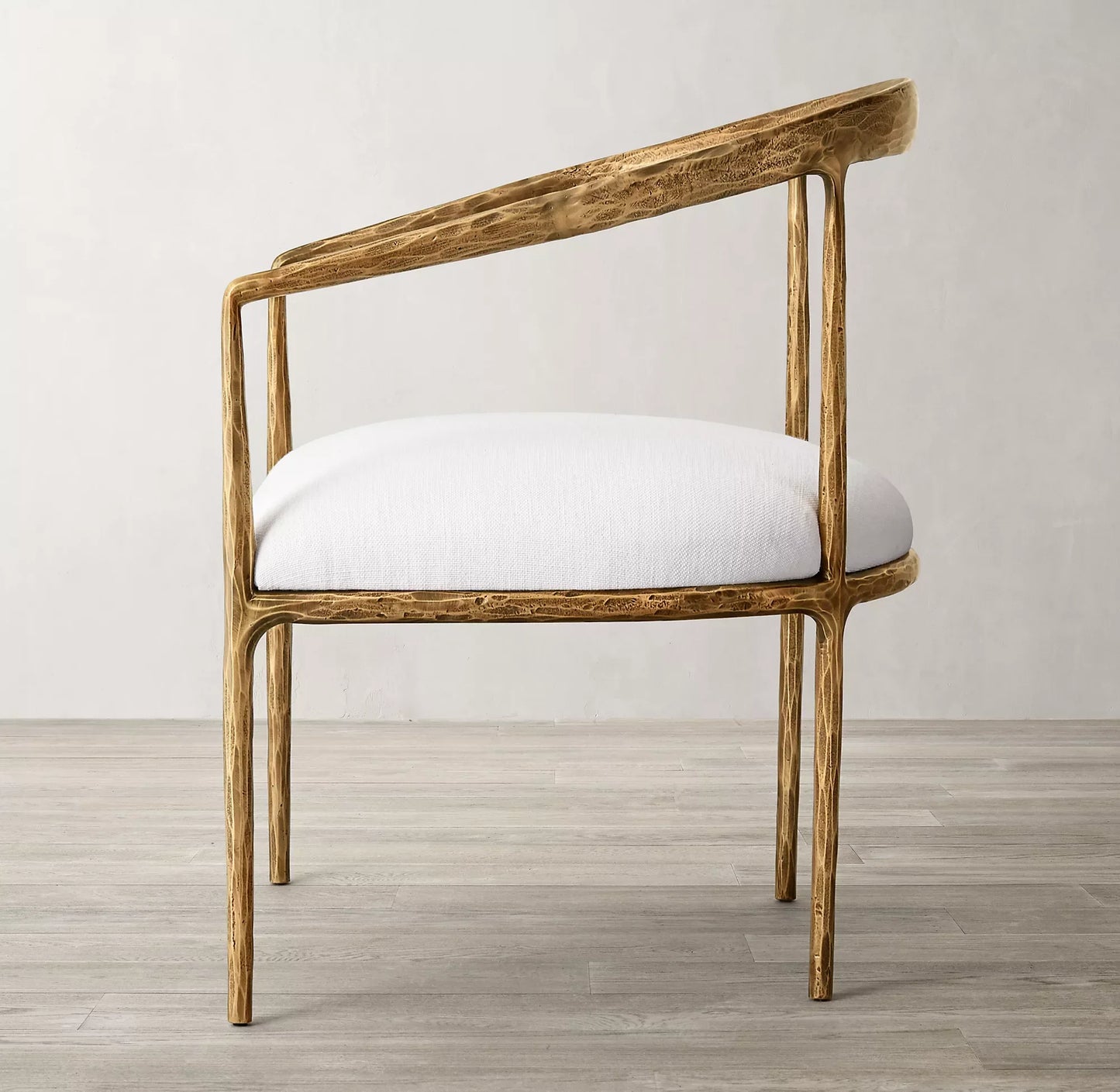 Hand Forged Metal Curved Armchair – Luxury Statement Piece | 1600610733530