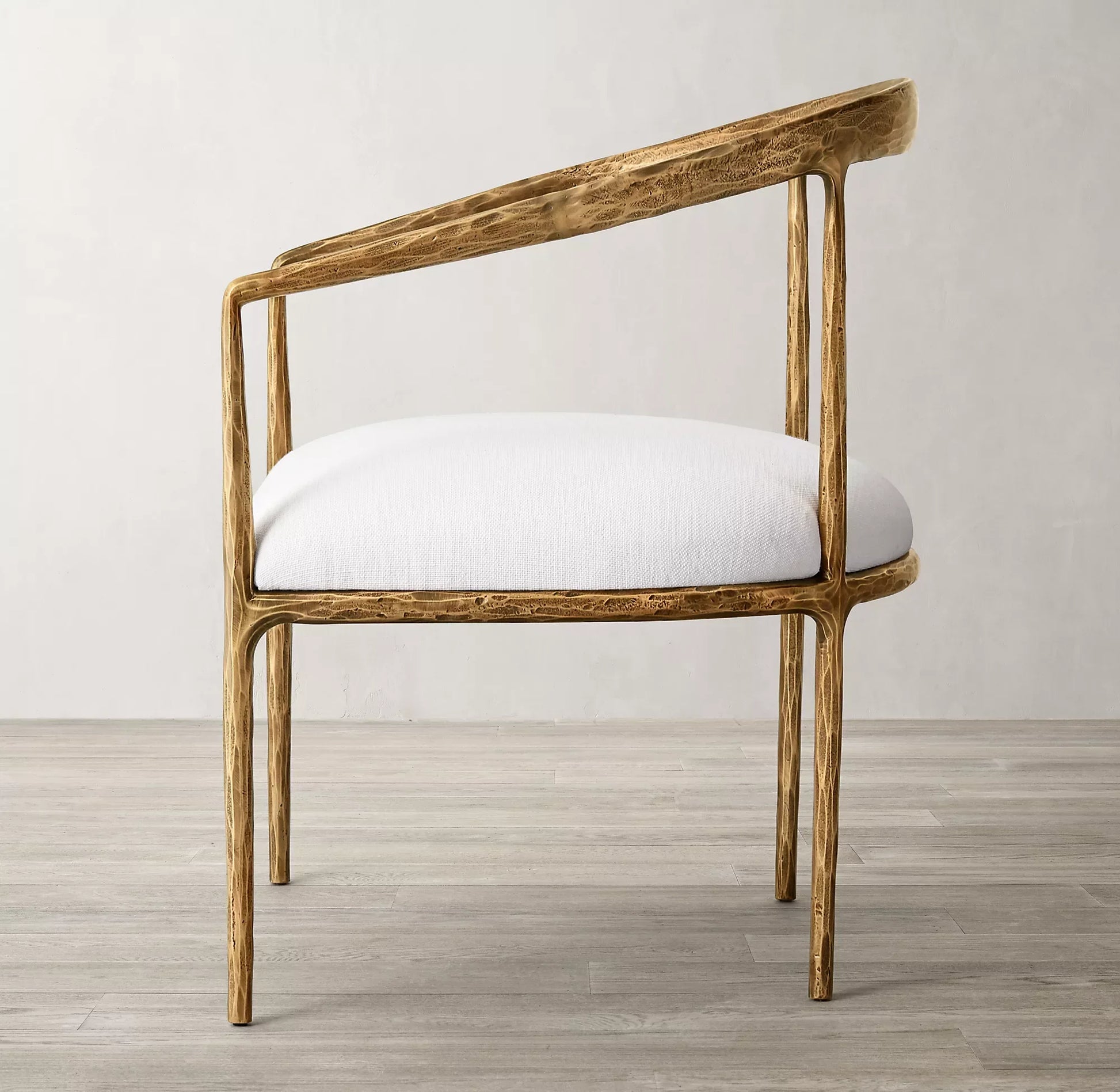 Hand Forged Metal Curved Armchair – Luxury Statement Piece | 1600610733530