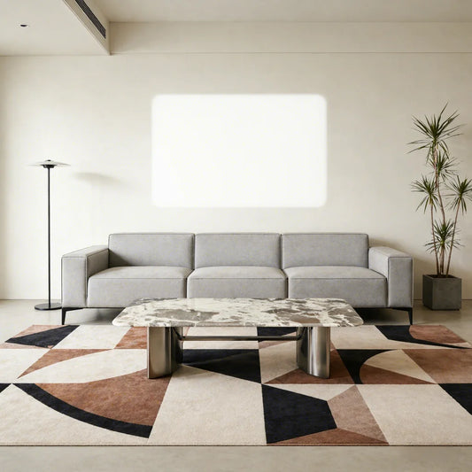 Modern Minimalist Marble Top Metal Base Coffee Table Elegant Luxury Italian Style for Villa