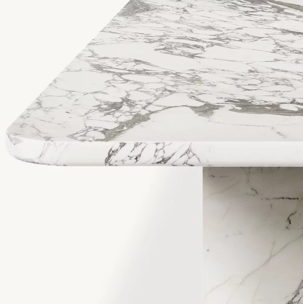 Dining Table Mid-Century Italian Arabescato Marble – Statement | 1601250913379