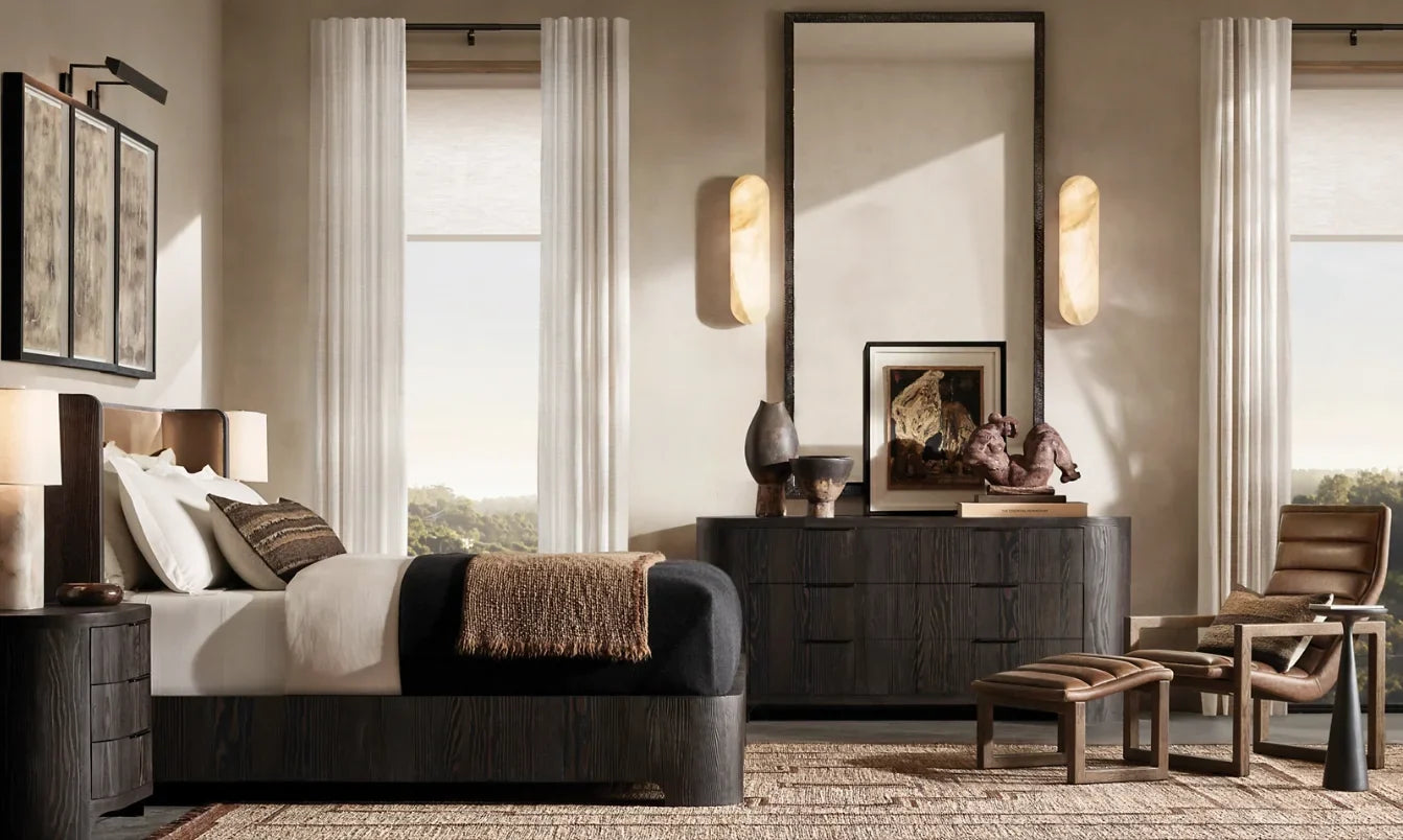 Shelter Platform Bed – Douglas Fir & Fabric Contemporary Statement Piece