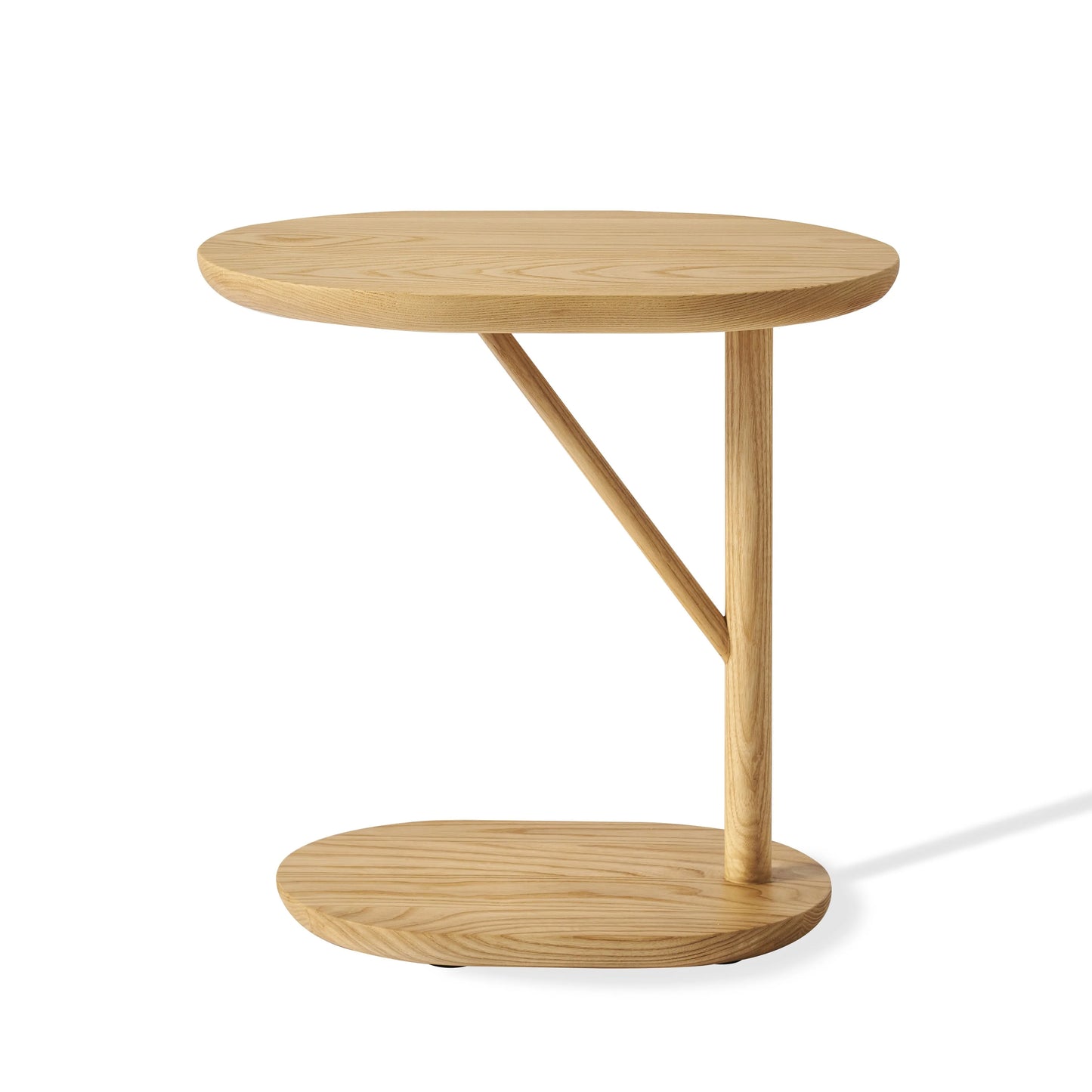 Modern Minimalist Solid Wood Side Table Cream Wabi-Sabi Style Eco-Friendly Living Room End Table