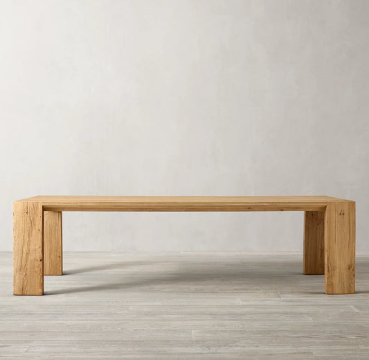 Italian Designer Extension Dining Table – Solid Oak Rectangular Statement Piece