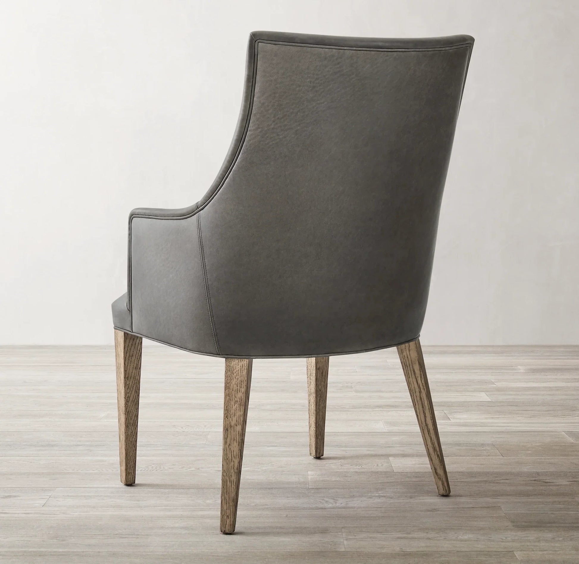 Ella Italian Style Dining Chair – Midcentury Geometric Design in Pewter