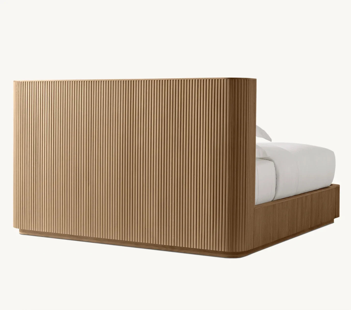 Shelter Bed – Upholstered Headboard with Oak Frame Byron Postmodern