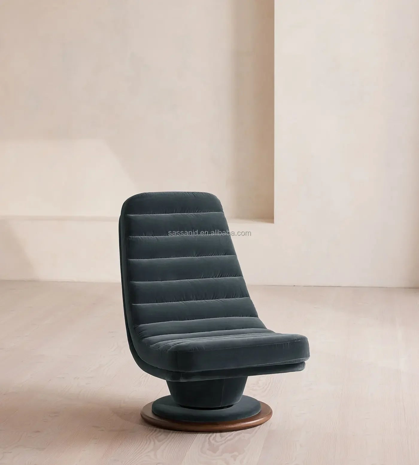 Albert Mid-Century Armchair – Tufted Performance Fabric Accent Chair