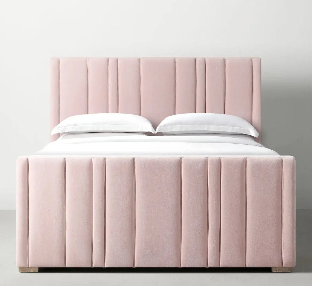Upholstered Platform Bed – Tufted Velvet Modern Statement Piece