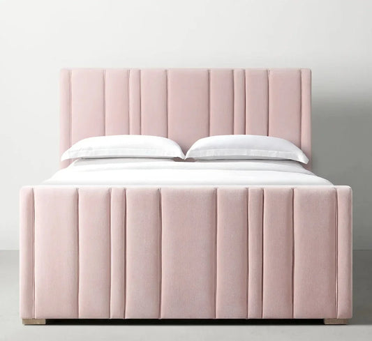 Upholstered Platform Bed – Tufted Velvet Modern Statement Piece