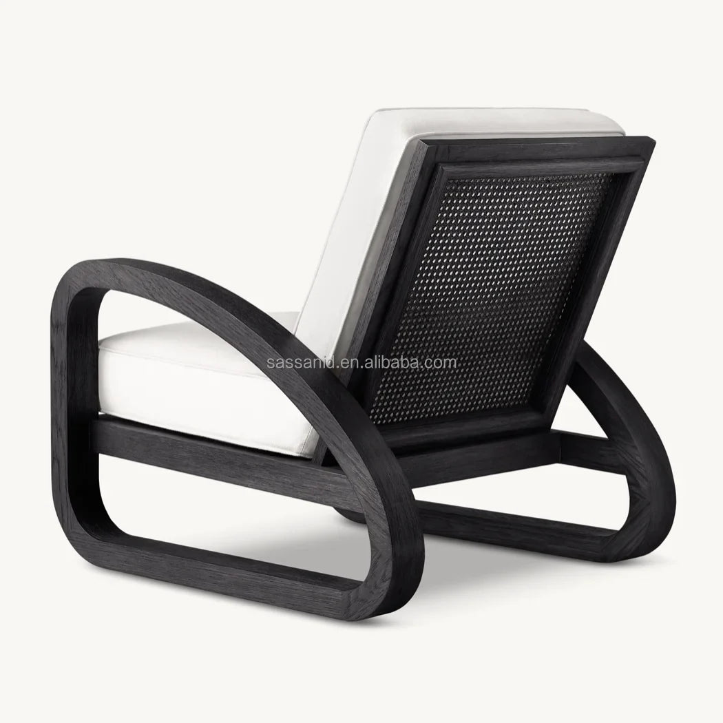 Pascal Lounge Chair – Modern Geometric Silhouette in Performance Fabric