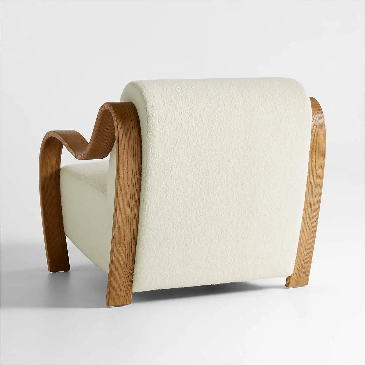 Bisou Accent Chair – Vintage Contemporary Design – White Boucle Statement Piece