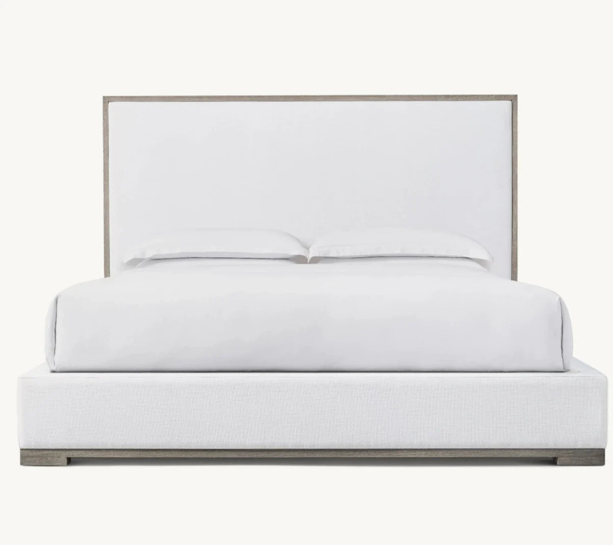 Panel Bed Framed Fabric Upholstered Modena – Contemporary Luxury Bedroom Statement Piece