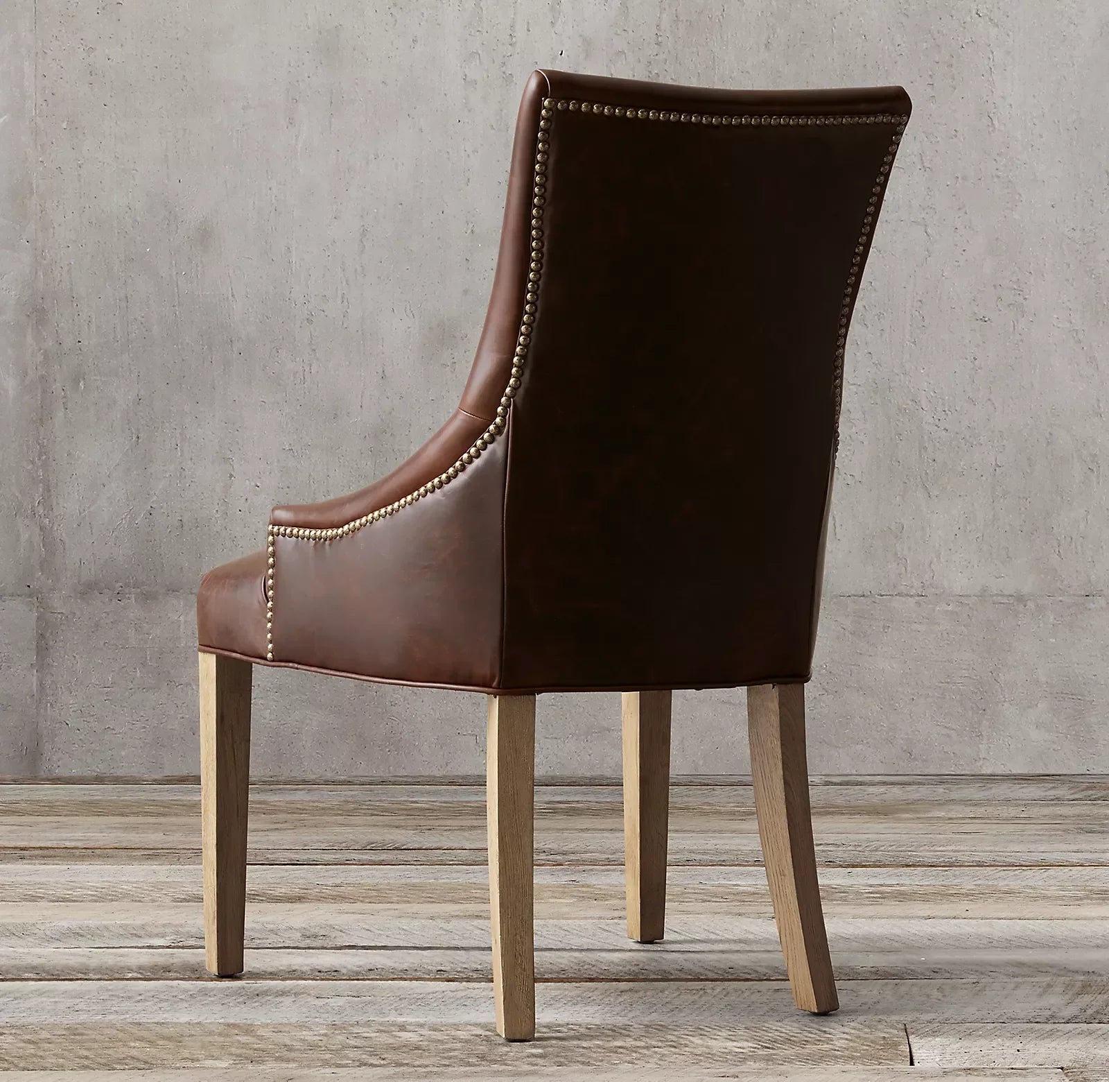 Martine Leather Dining Armchair by Re Home – French Design Classic Oak