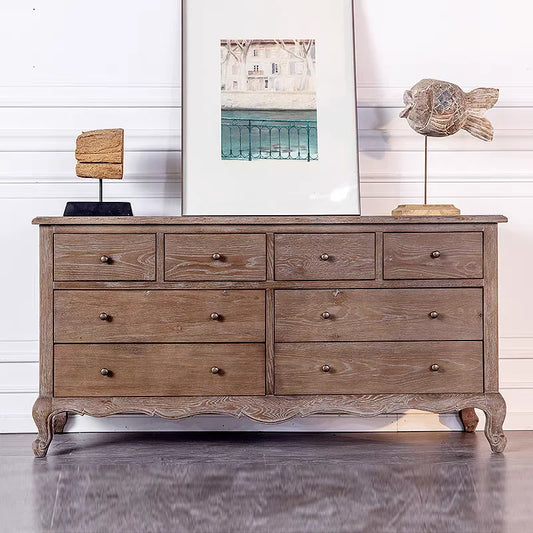 6-Drawer Chest – American Country Style – Solid Birch Wood Entryway Cabinet