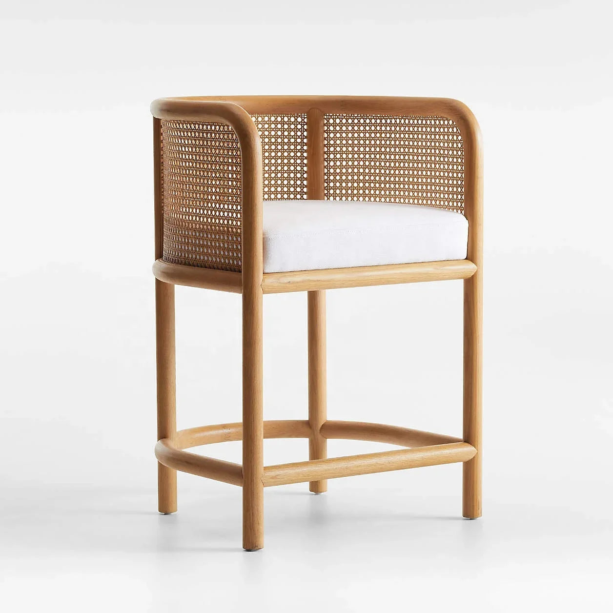 Bentwood Counter Stool – Contemporary Oak and Performance Fabric | 1601099071720