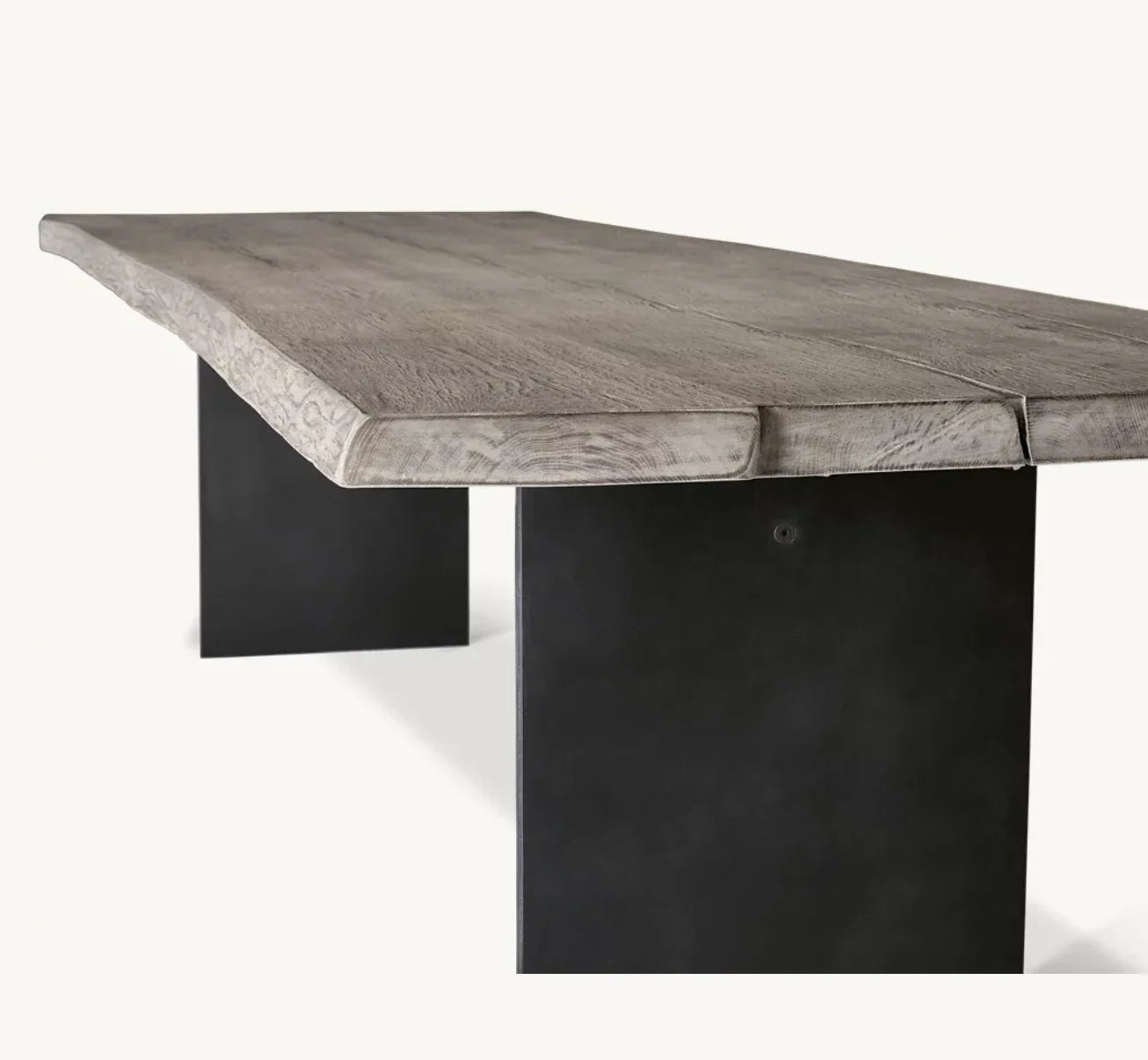 Dining Table Live-Edge Oak – Contemporary Handcrafted Rectangular Statement Piece