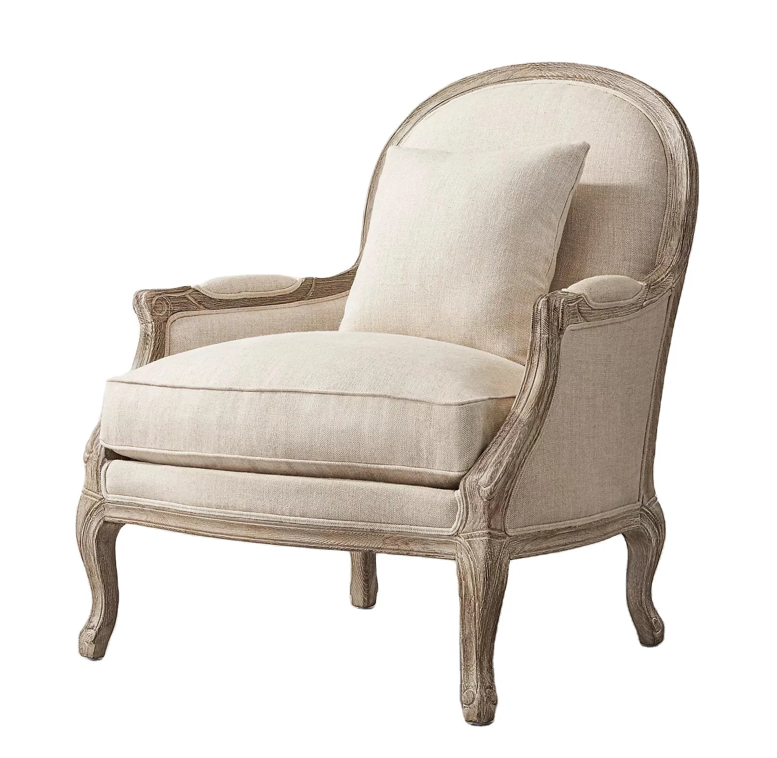 Lyon Wingback Armchair – High Shelter Back Linen Statement Piece