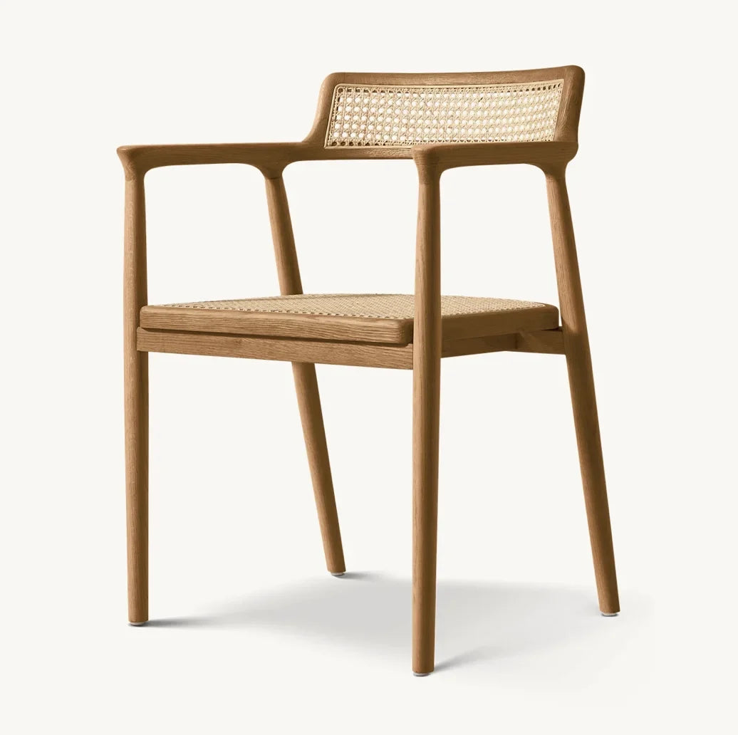 Dining Armchair – Cane Back – Solid Oak – Danish Design | 1601257778050
