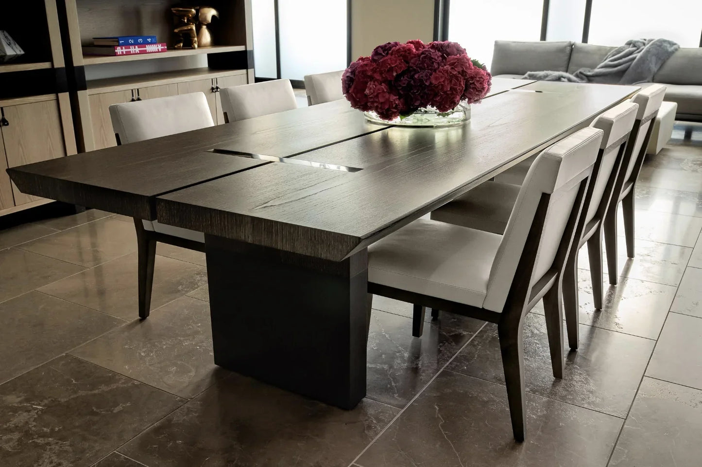 Walnut Ebony Split Dining Table – Luxury Italian Designer Statement Piece