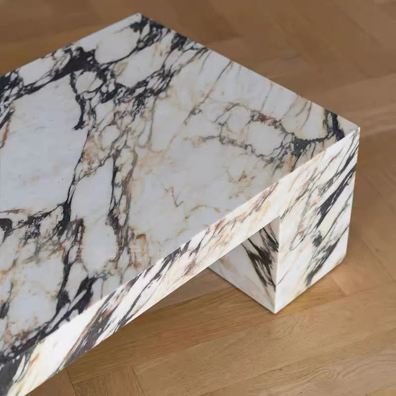 Luxury Calacatta Viola Marble Coffee Table Modern Italian Style for Villa