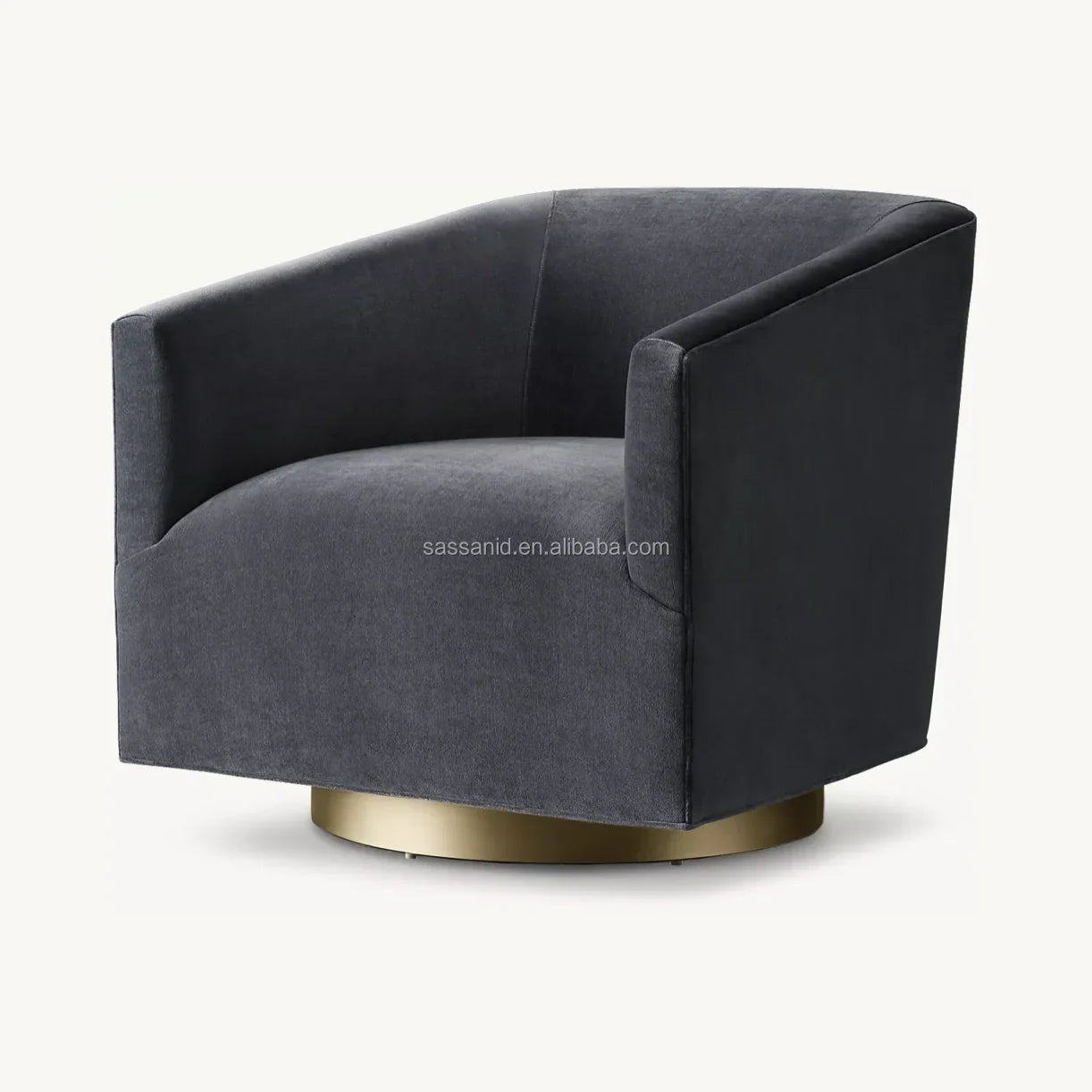 Shelter Arm Swivel Chair – Upholstered Italian Style Statement Piece