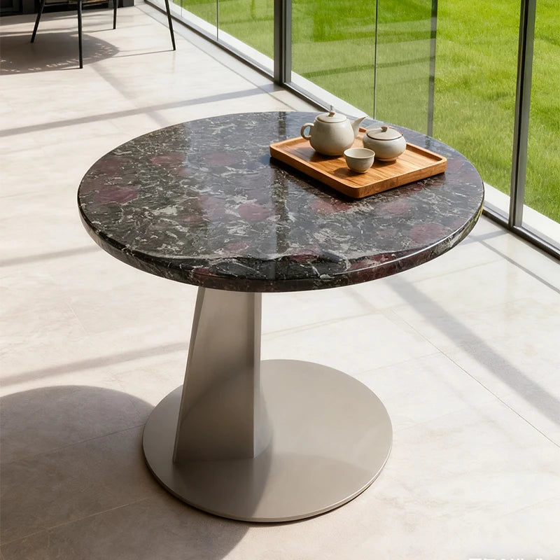Luxury Round Marble Coffee Table Modern Italian Style for Villa