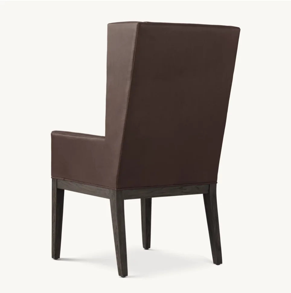 Contemporary Wing Chair – 1950s European Inspired Oak Statement Piece
