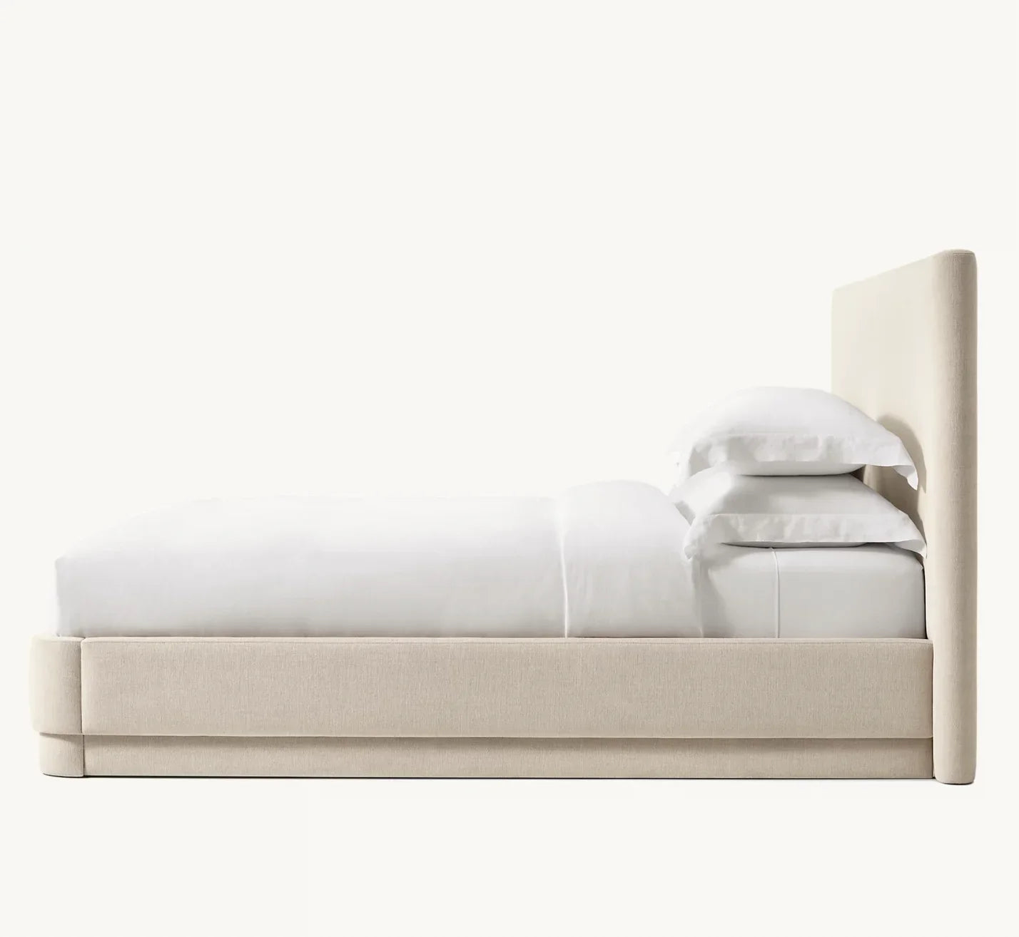 Mulholland Upholstered Panel Bed – Fully Upholstered Nontufted Premium Fabric Contemporary Luxury