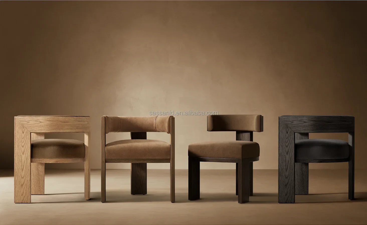 Dining Chair – Contemporary Solid Oak & Leather Mid-Century Piece