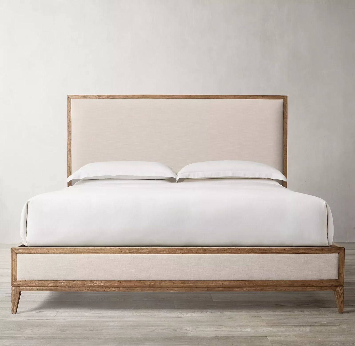 European Wing Bed – Sculptural Solid Oak Platform Bed – Modern Piece
