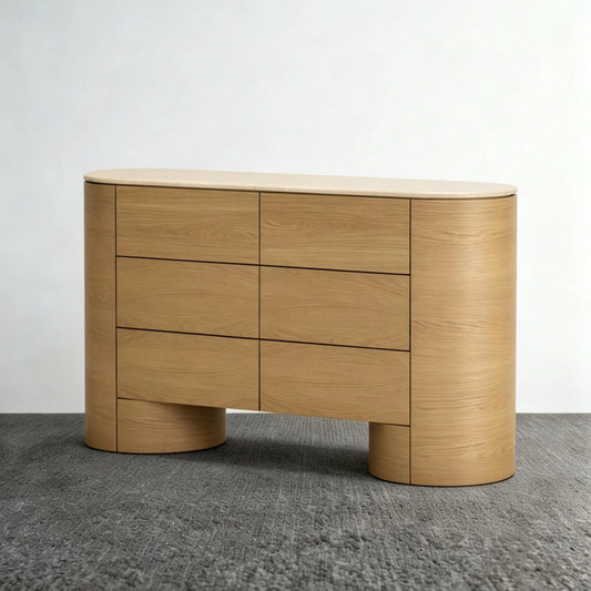 Modern Wooden Dresser 61-inch – Minimalist Storage – Solid Timber Contemporary Credenza 26-82