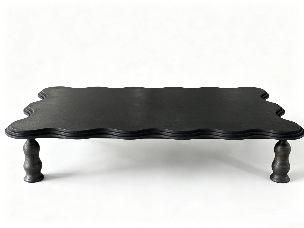 Luxury Wavy Irregular Marble Coffee Table Modern Minimalist Elegant Italian Style for Villa