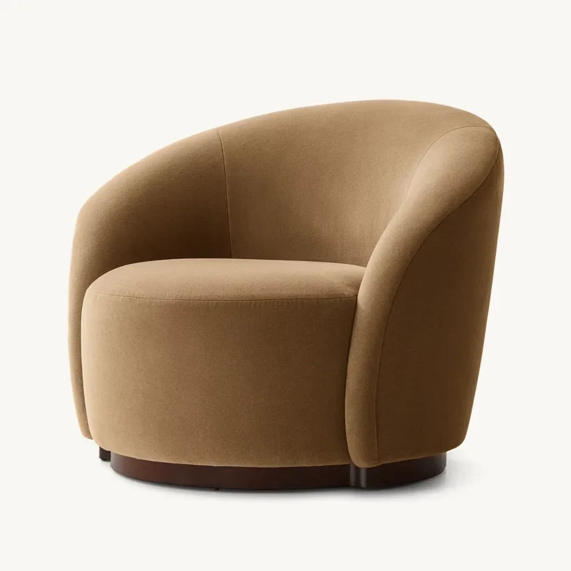 Organic Minimalism Armchair – Inverted V-Leg Solid Oak Designer Statement Piece