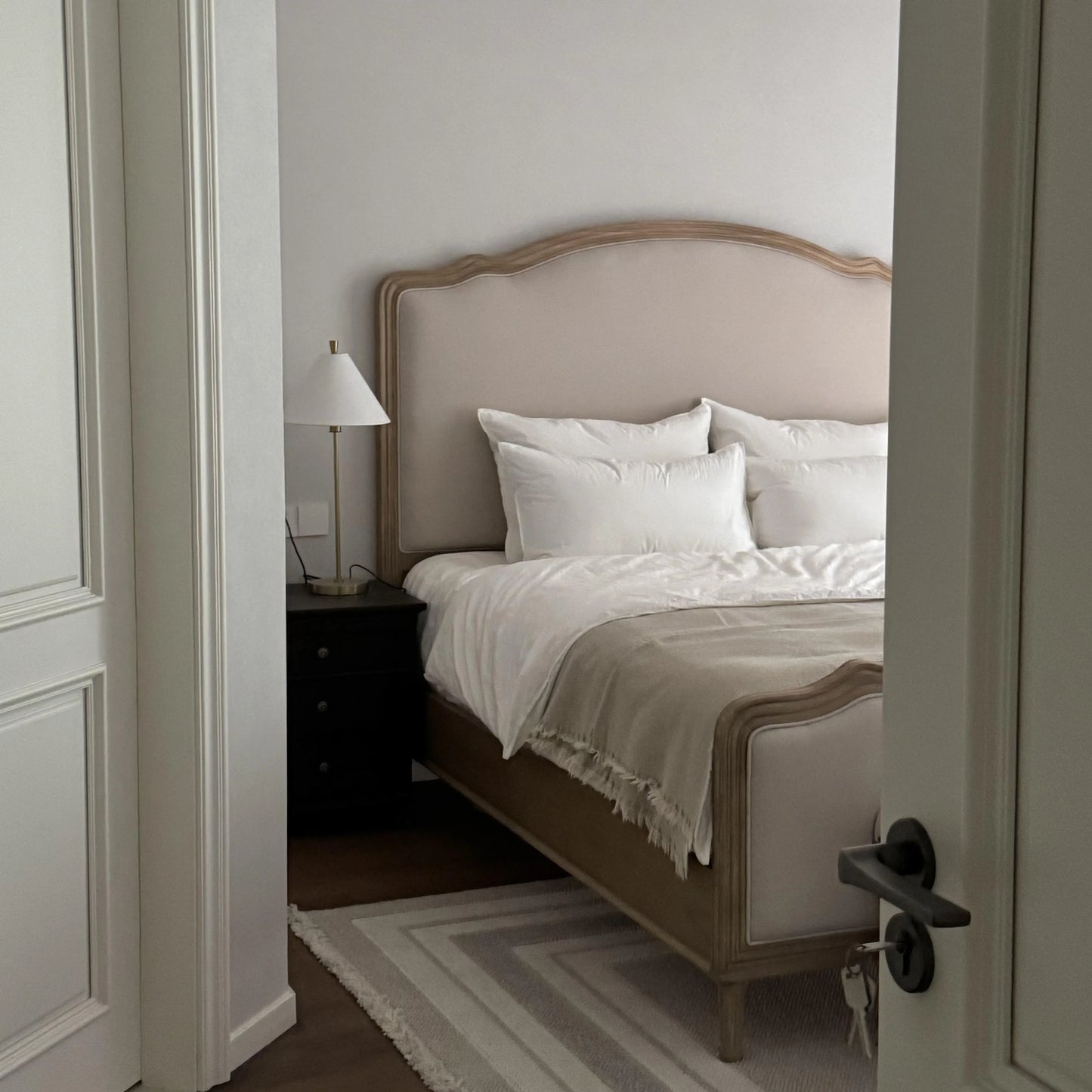 Upholstered Bed – French Provincial Solid Wood Birch Statement Piece 26-74