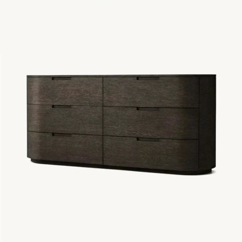 6-Drawer Chest 72" – French Vintage Solid Birch Wood Statement Piece