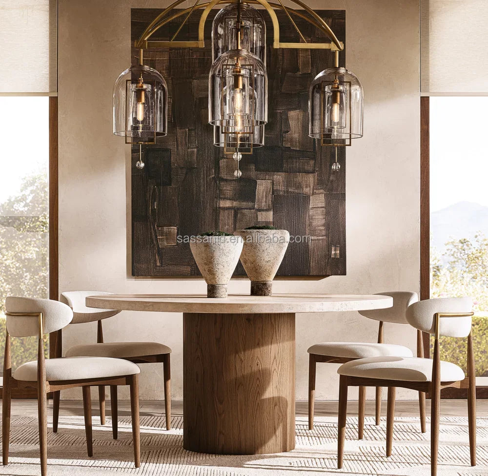 Mizu Round Dining Table – Minimalist Travertine Statement Piece | 1601596880015